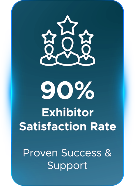 90% Exhibitor Satisfaction Rate, Proven Success & Support